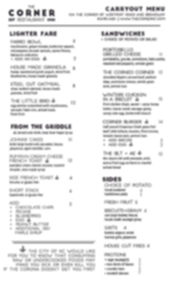 Carryout Menu 2